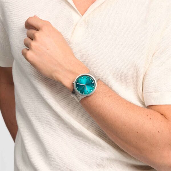 Swatch Big Bold Irony Aqua Shimmer 47mm - immagine 3