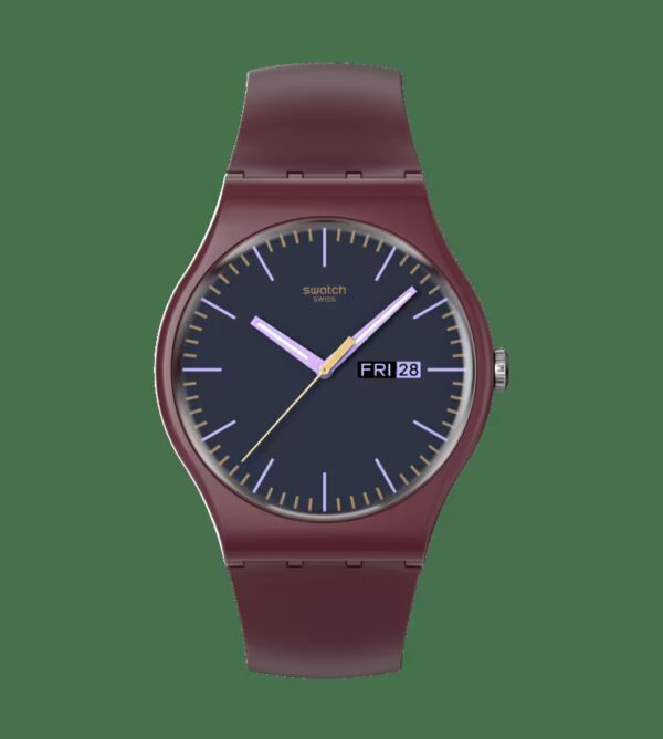 Swatch Essentials Burgundy Berry 41mm